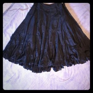 Guess Jean's Black Ruffle Skirt Size Sm